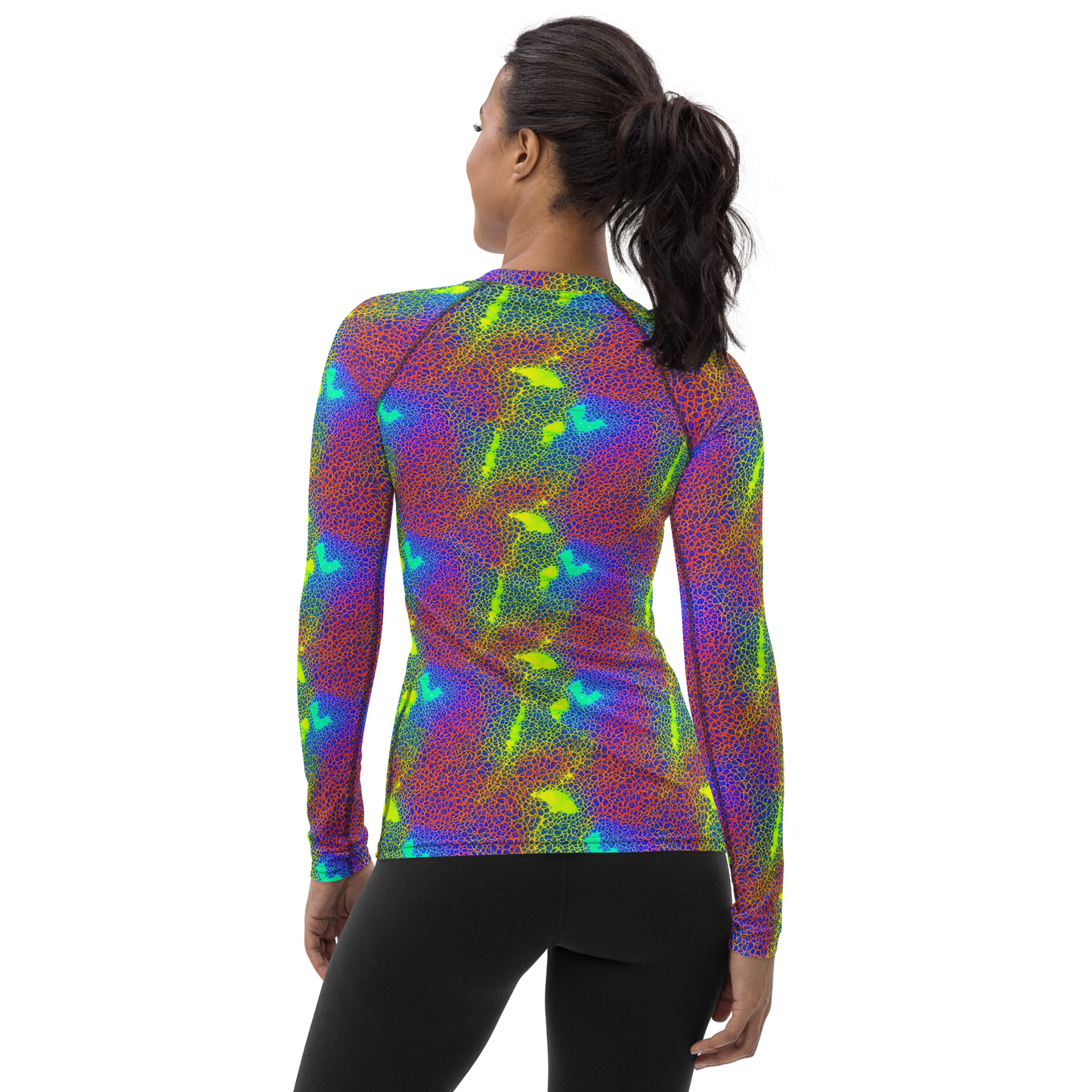 Women's Rash Guard - Prismatic Web