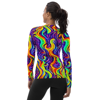 Women's Rash Guard - Galactic Flames