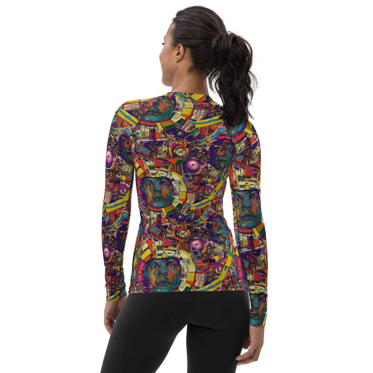 Women's Rash Guard - Cosmic Collage