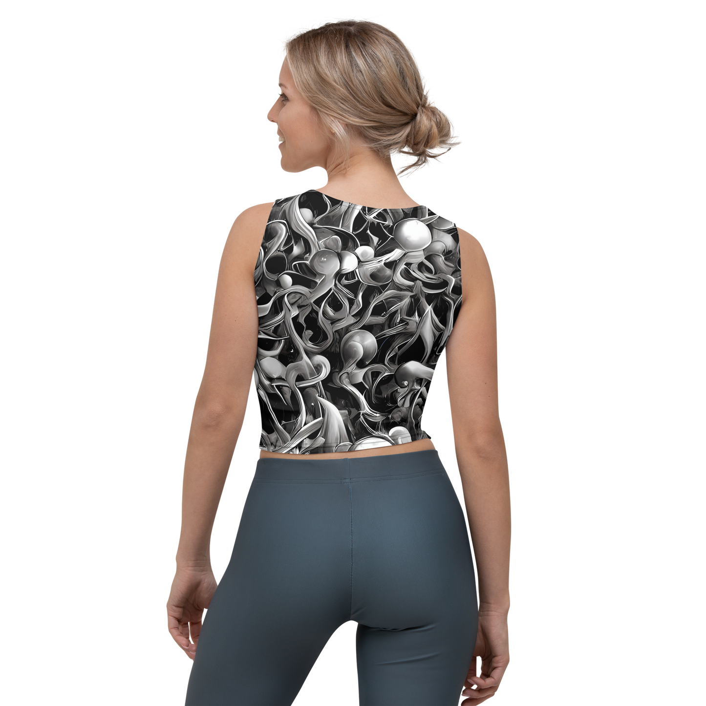 Crop Top - Fluid Monochrome