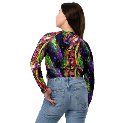 Long Sleeve Crop Top - Galactic Flamenco
