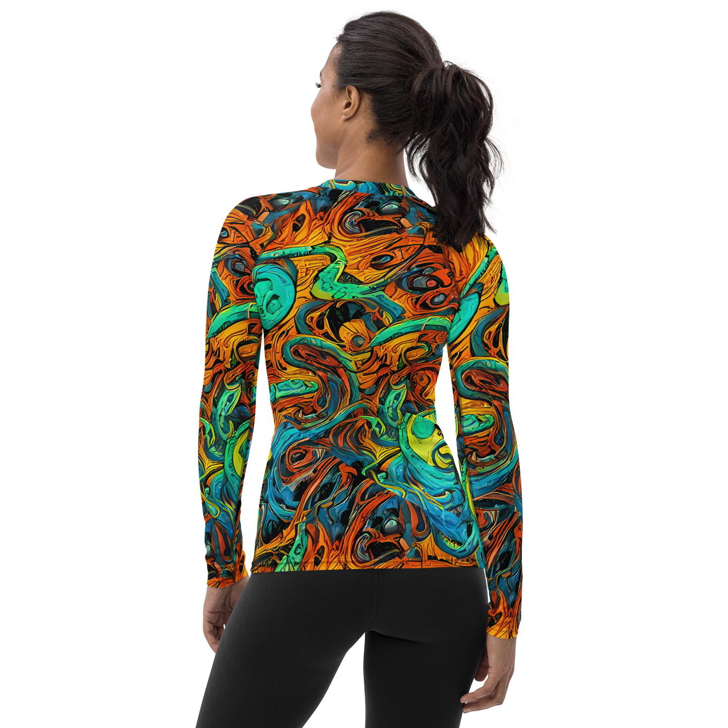 Women's Rash Guard - Flaming Mirage