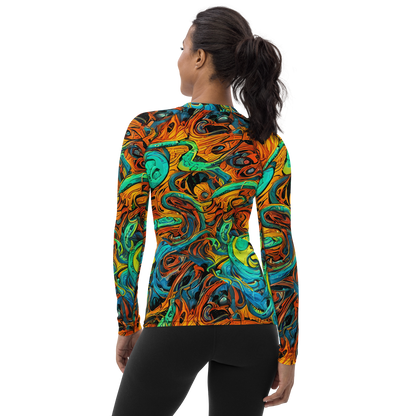 Women's Rash Guard - Flaming Mirage