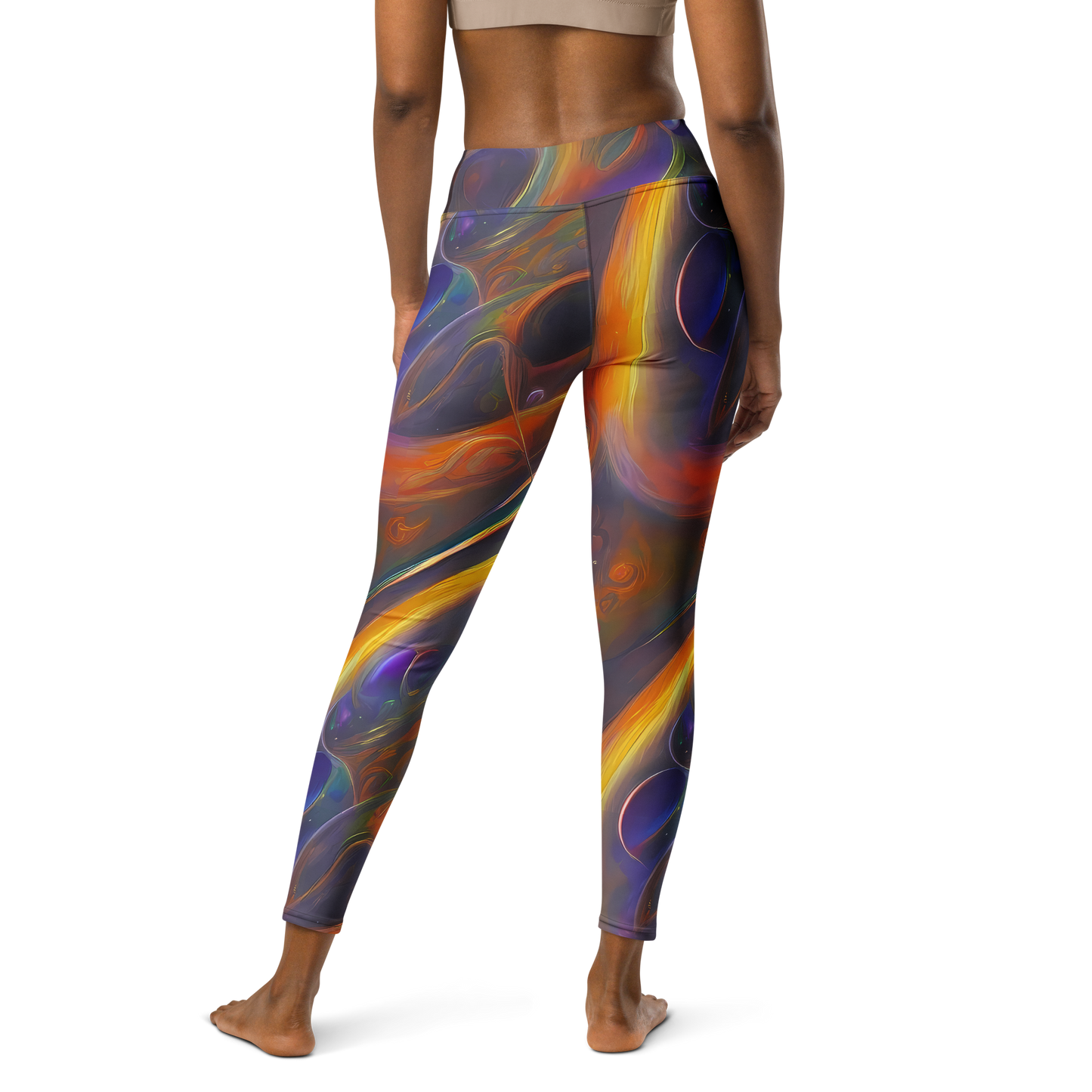 Yoga Leggings - Pre-Raphaelite Ripple