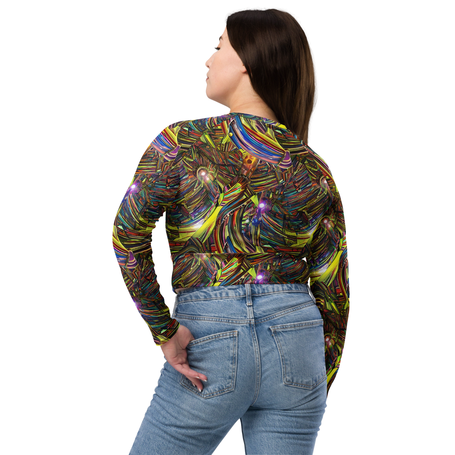 Long Sleeve Crop Top - Quantum Palette