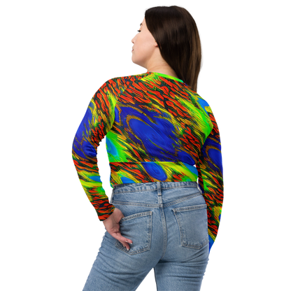 Long Sleeve Crop Top - Hodgkin's Blaze