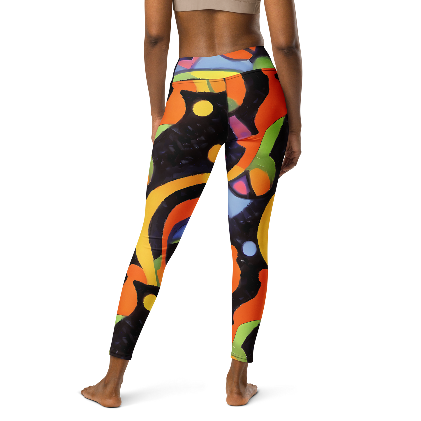 Yoga Leggings - Neon Symphony