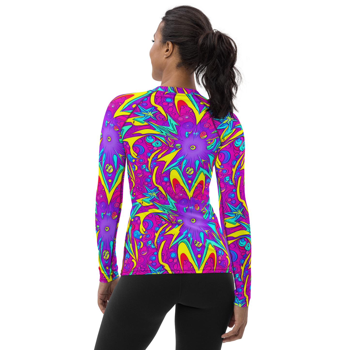 Women's Rash Guard - Nebula Radiance