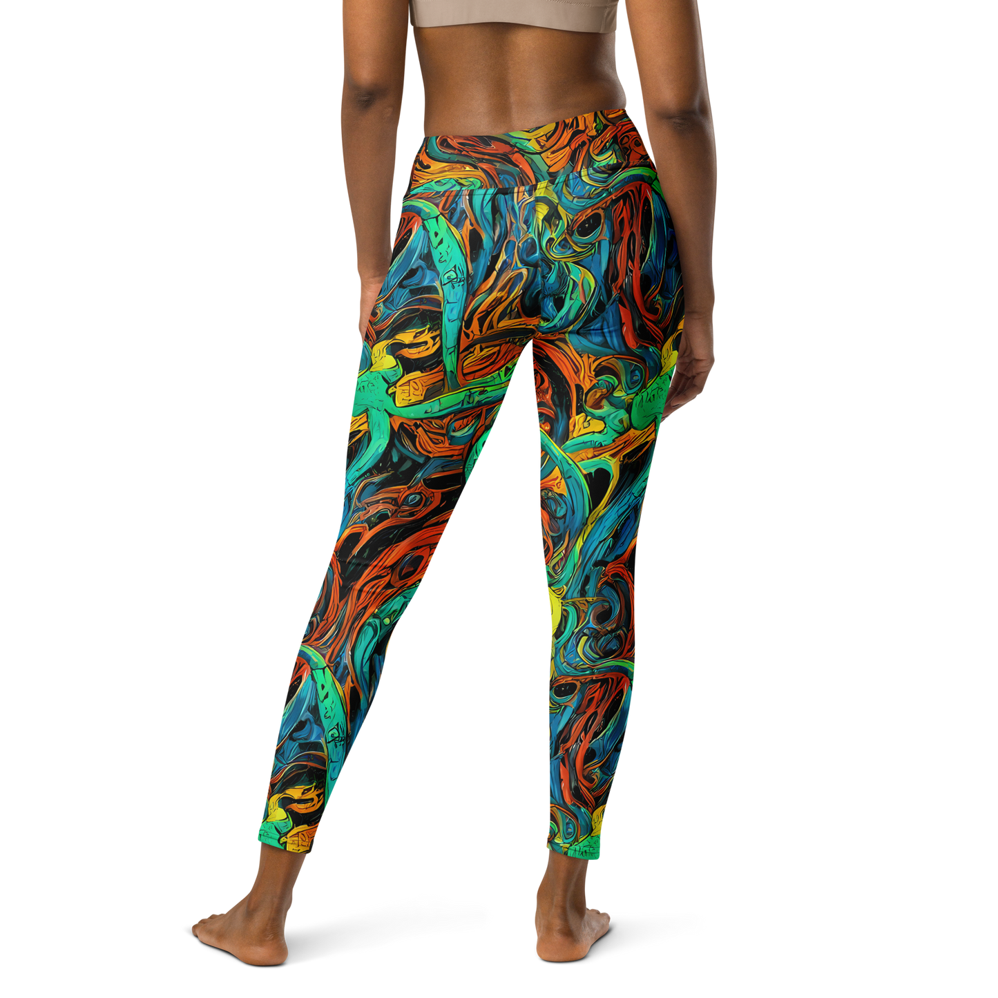 Yoga Leggings - Flaming Mirage