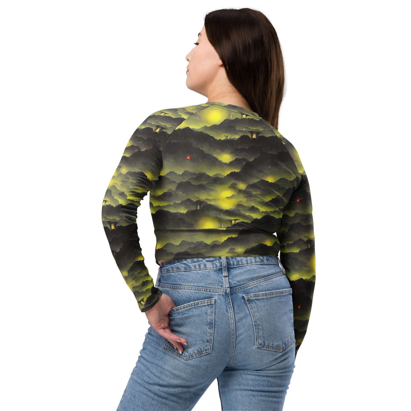 Long Sleeve Crop Top - Spectral Isle