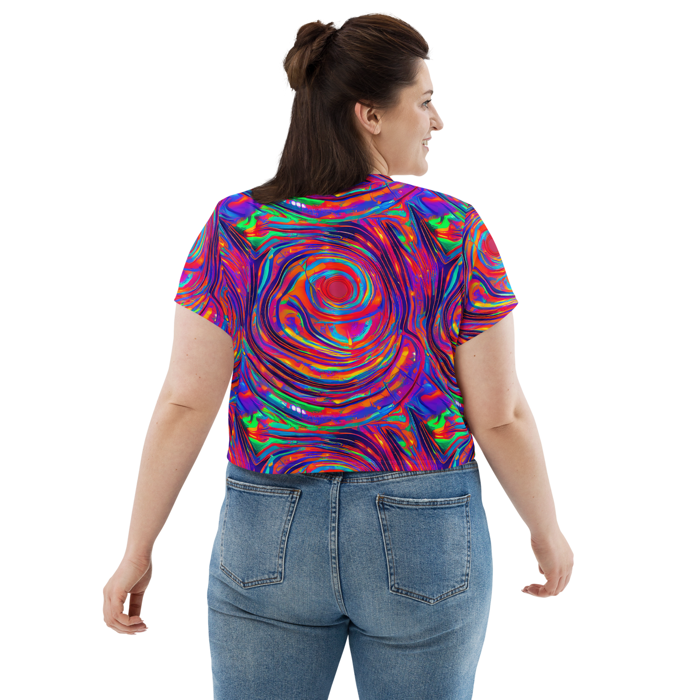 Women's Crop Tee - Quantum Spiral