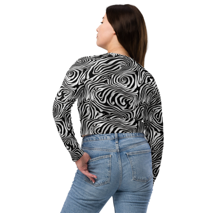 Long Sleeve Crop Top - Warped Cosmos