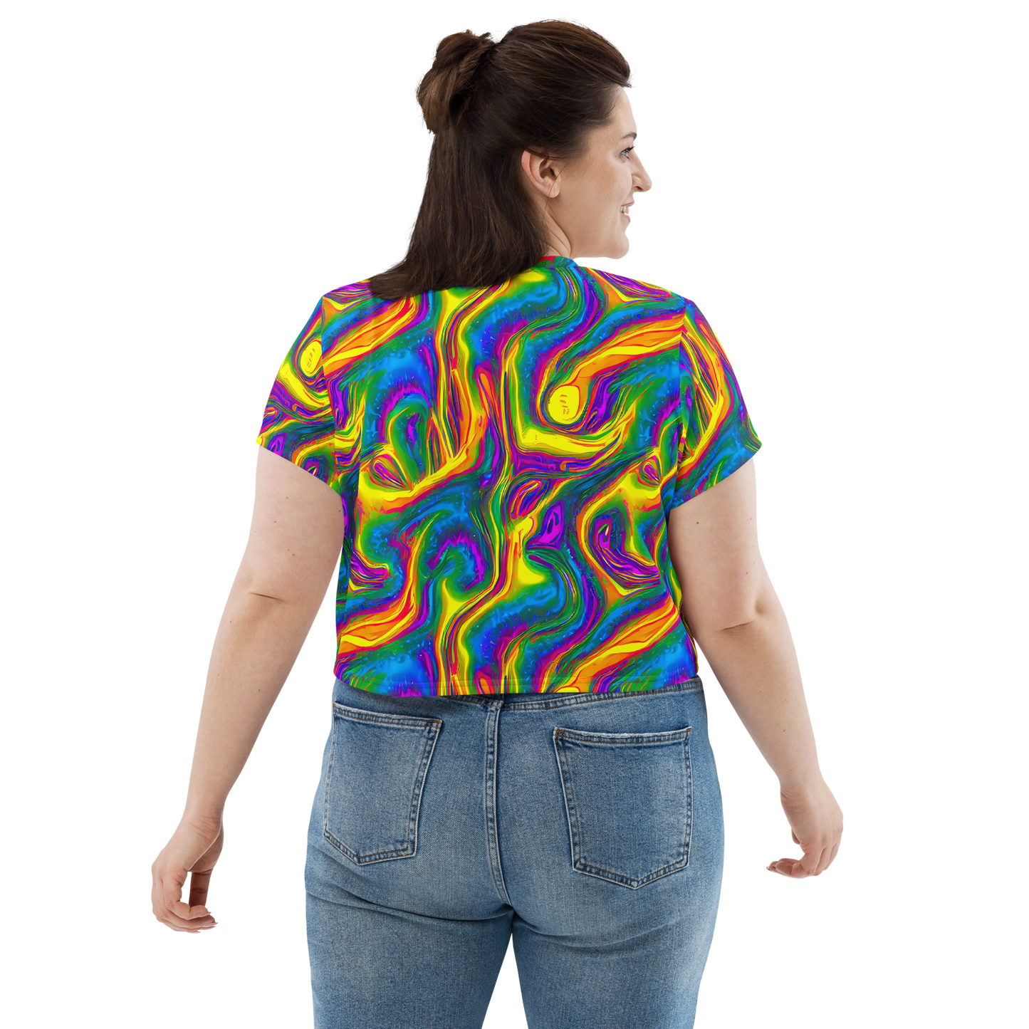 Women's Crop Tee - Electric Aurora