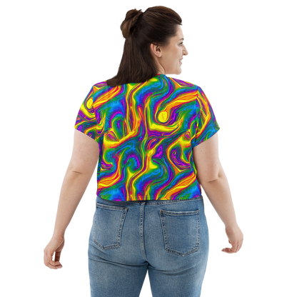 Women's Crop Tee - Electric Aurora