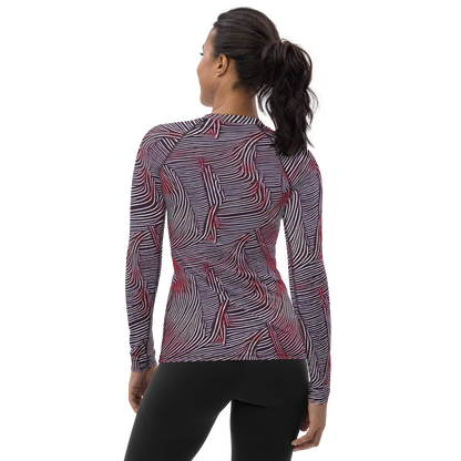 Women's Rash Guard - Nebula Waves