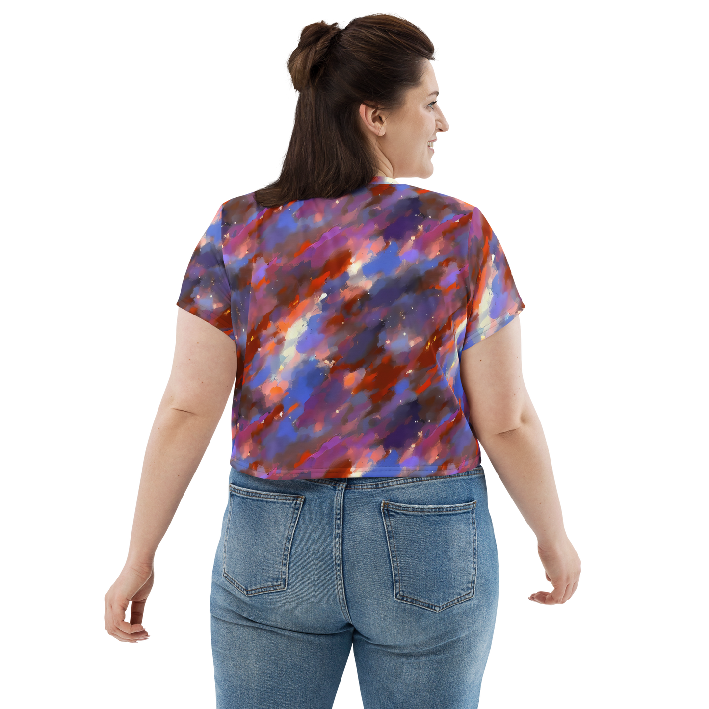 Women's Crop Tee - Celestial Brushstroke