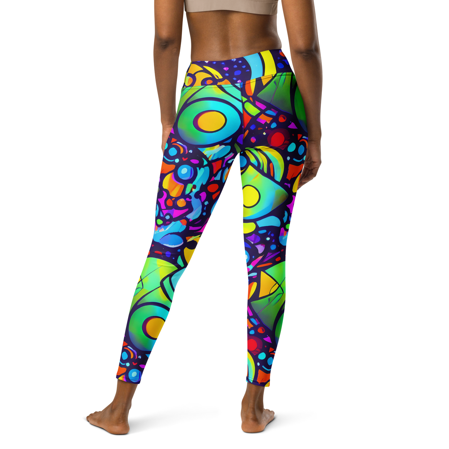 Yoga Leggings - Neon Graffscape