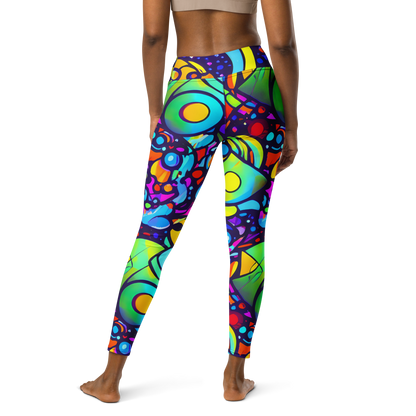 Yoga Leggings - Neon Graffscape