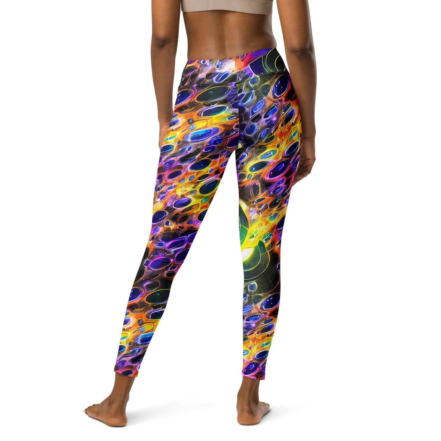 Yoga Leggings - Neon Orbits