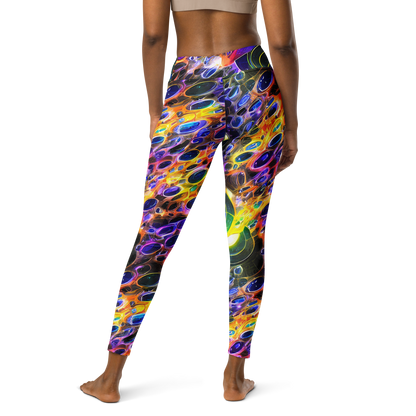 Yoga Leggings - Neon Orbits