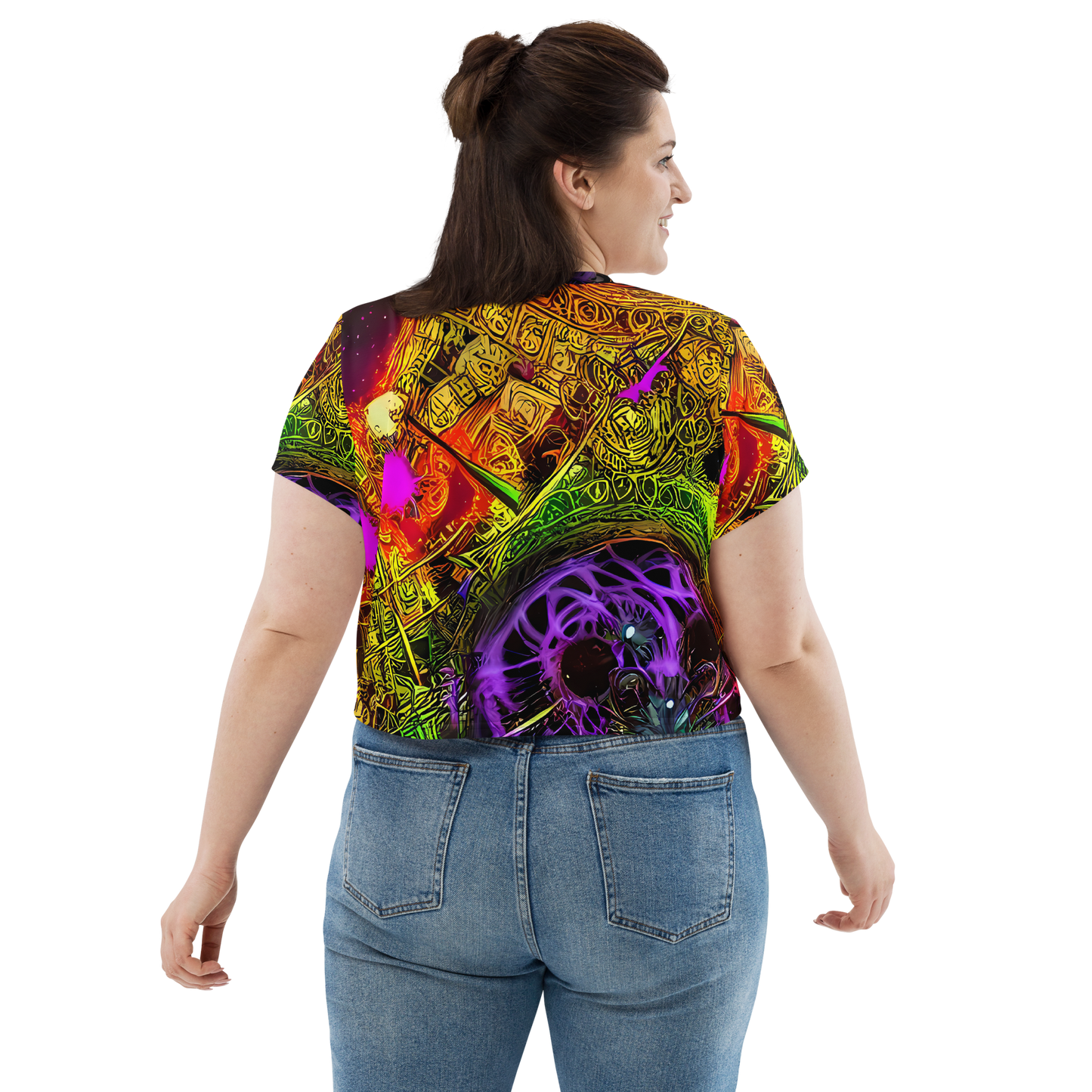 Women's Crop Tee - Neon Glyphworks