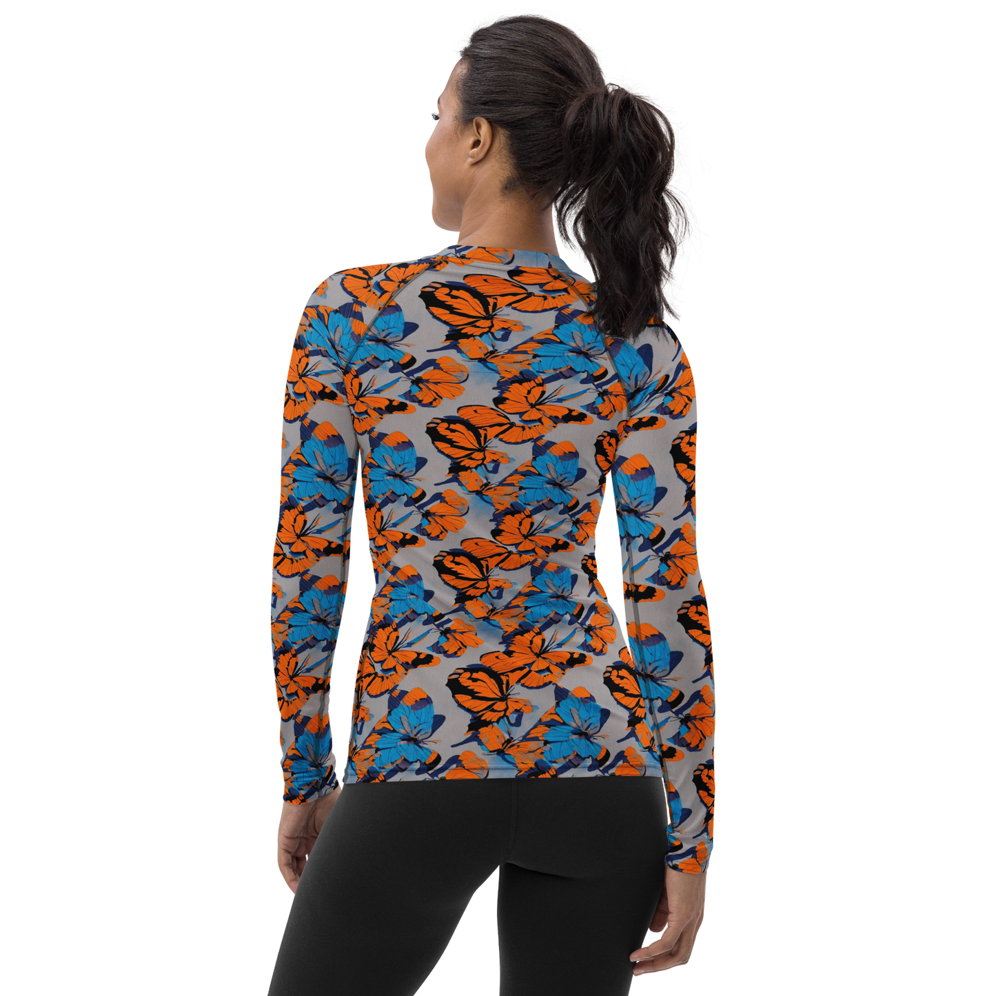 Women's Rash Guard - Flutter Wave