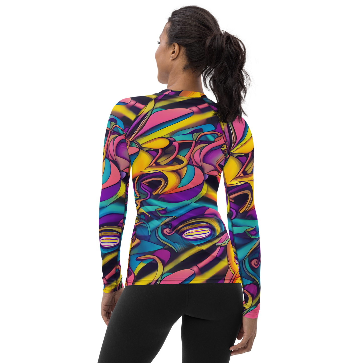Women's Rash Guard - Pre-Raphaelite Wave