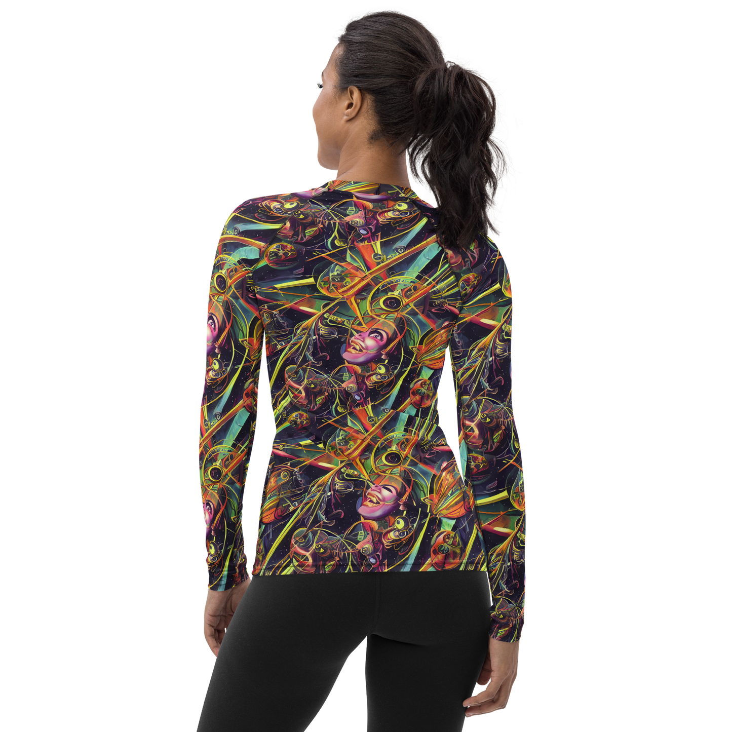 Women's Rash Guard - Psychedelic Deep Space