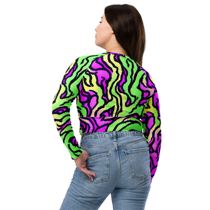 Long Sleeve Crop Top - Mintchine Maze