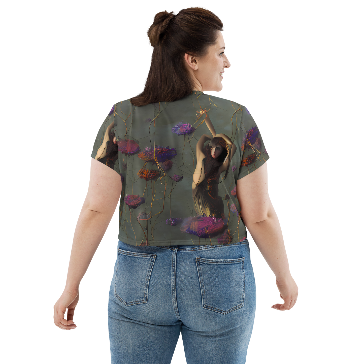 Women's Crop Tee - Ethereal Bloom