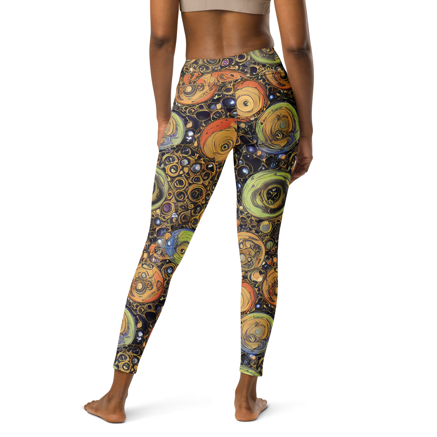 Yoga Leggings - Crescent Echoes