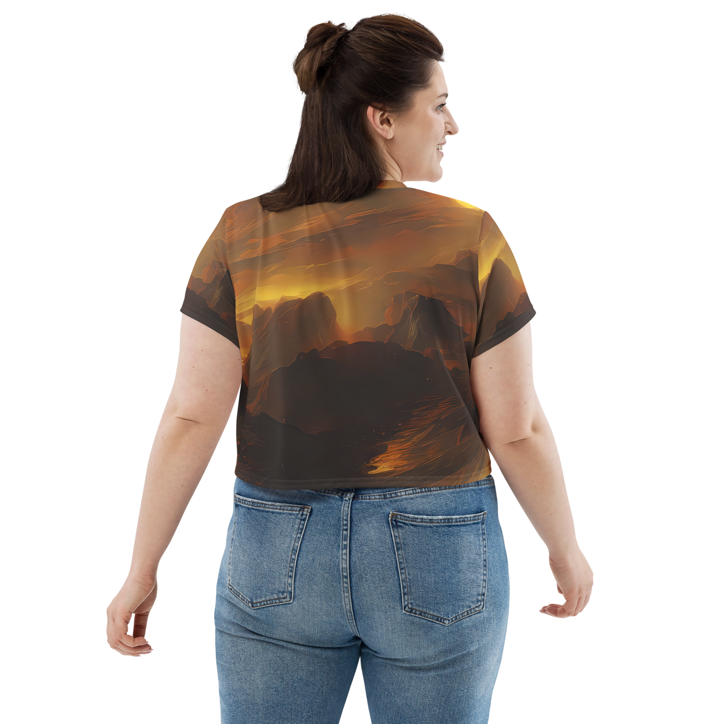 Women's Crop Tee - Sunset Shores