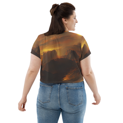 Women's Crop Tee - Sunset Shores