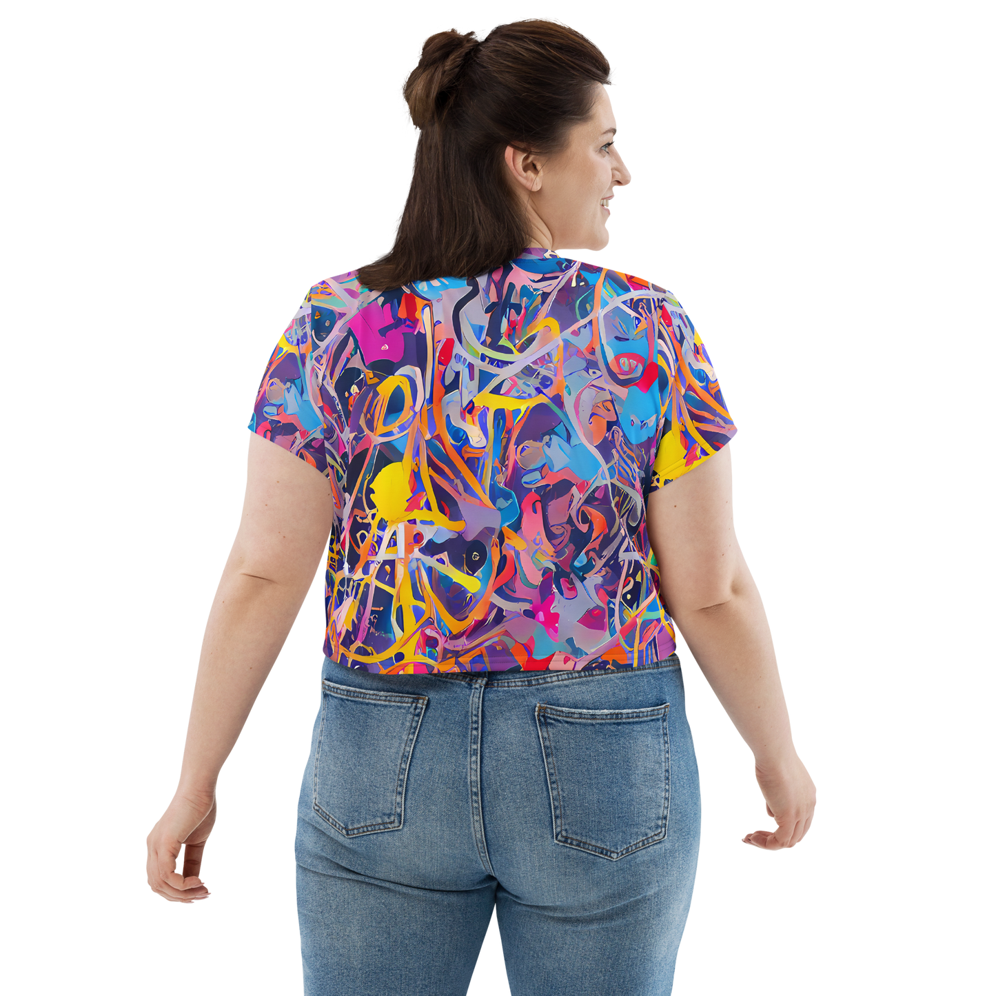 Women's Crop Tee - Vibrant Fusion