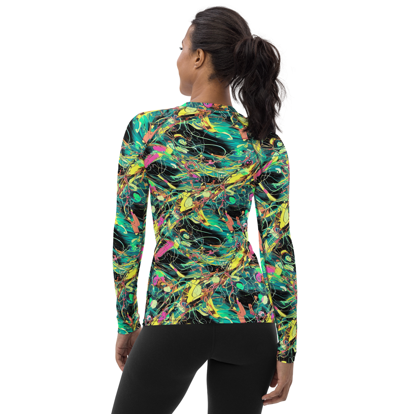 Women's Rash Guard - Cyborg Whirl