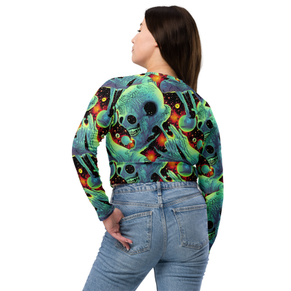 Long Sleeve Crop Top - Galactic Grotesque