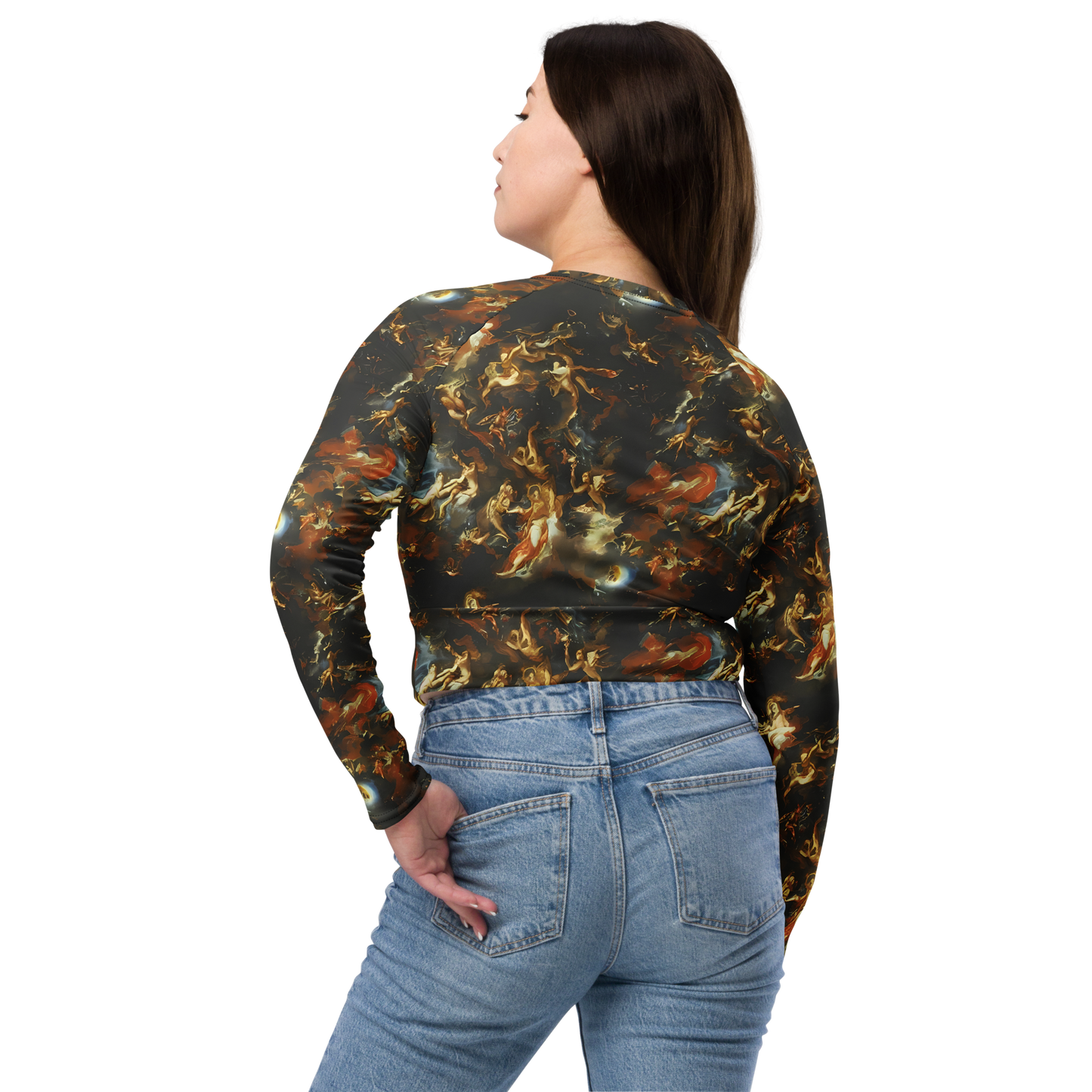 Long Sleeve Crop Top - Van Dyck Vortex