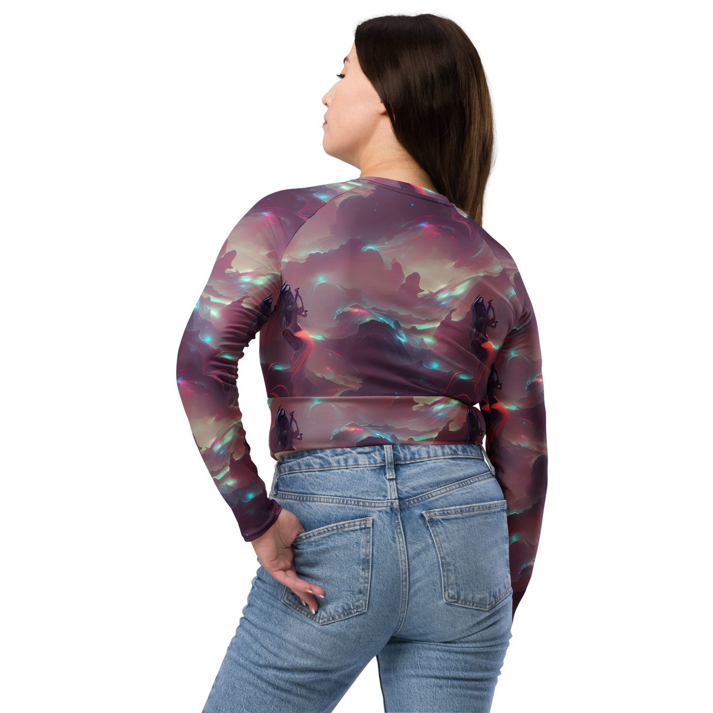 Long Sleeve Crop Top - Astral Illusions