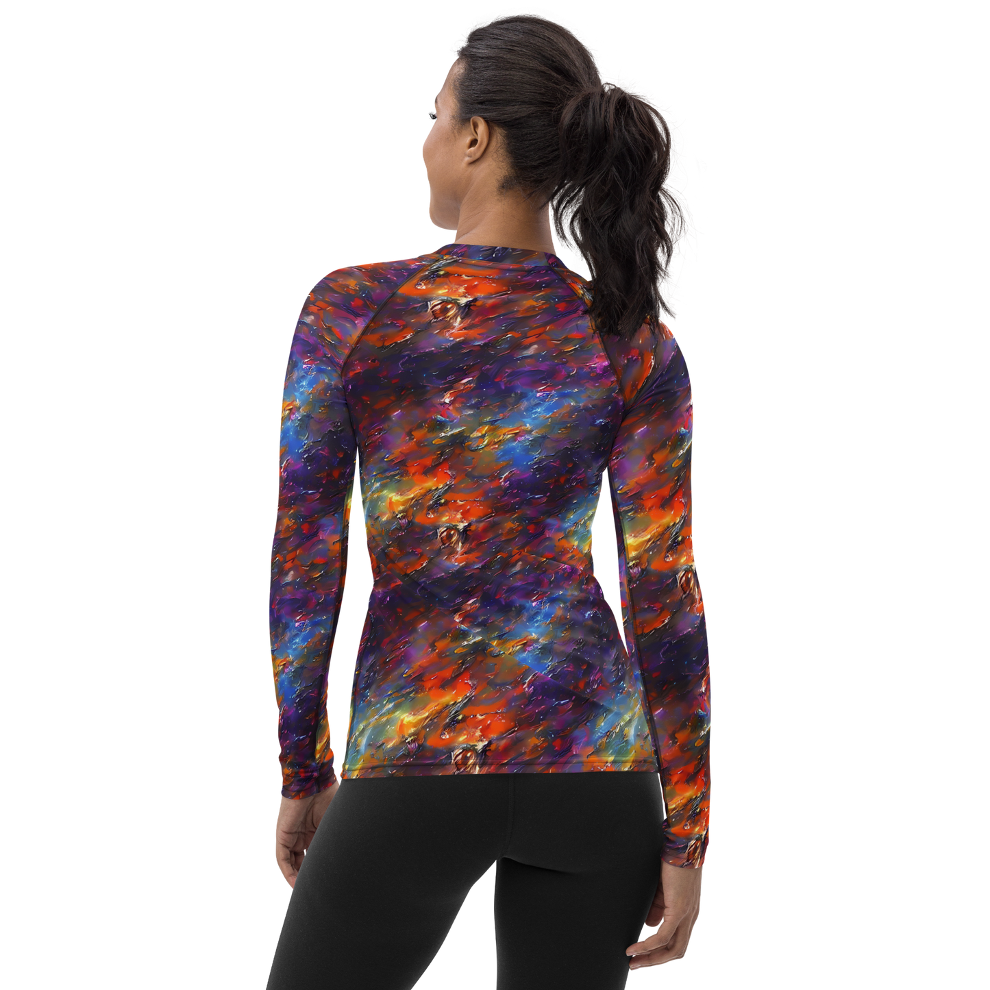 Women's Rash Guard - Auroral Ripples