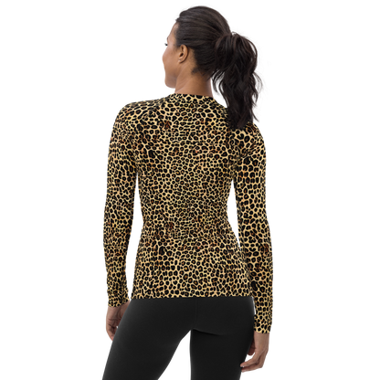 Women's Rash Guard - Cheetah Mosaic