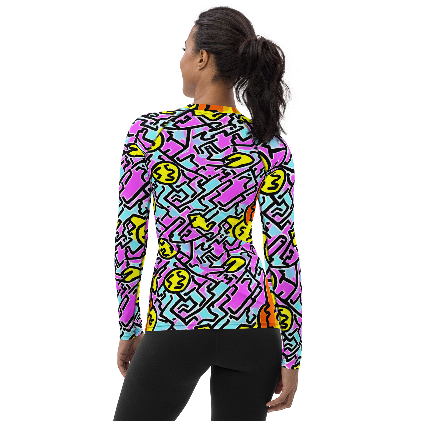 Women's Rash Guard - Punk Doodles