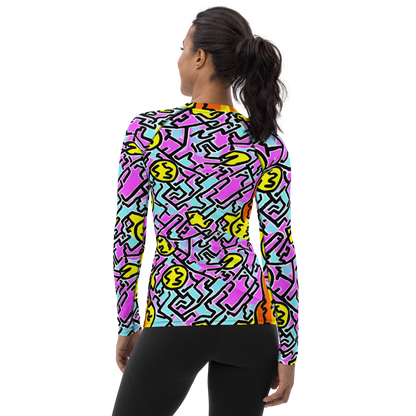 Women's Rash Guard - Punk Doodles