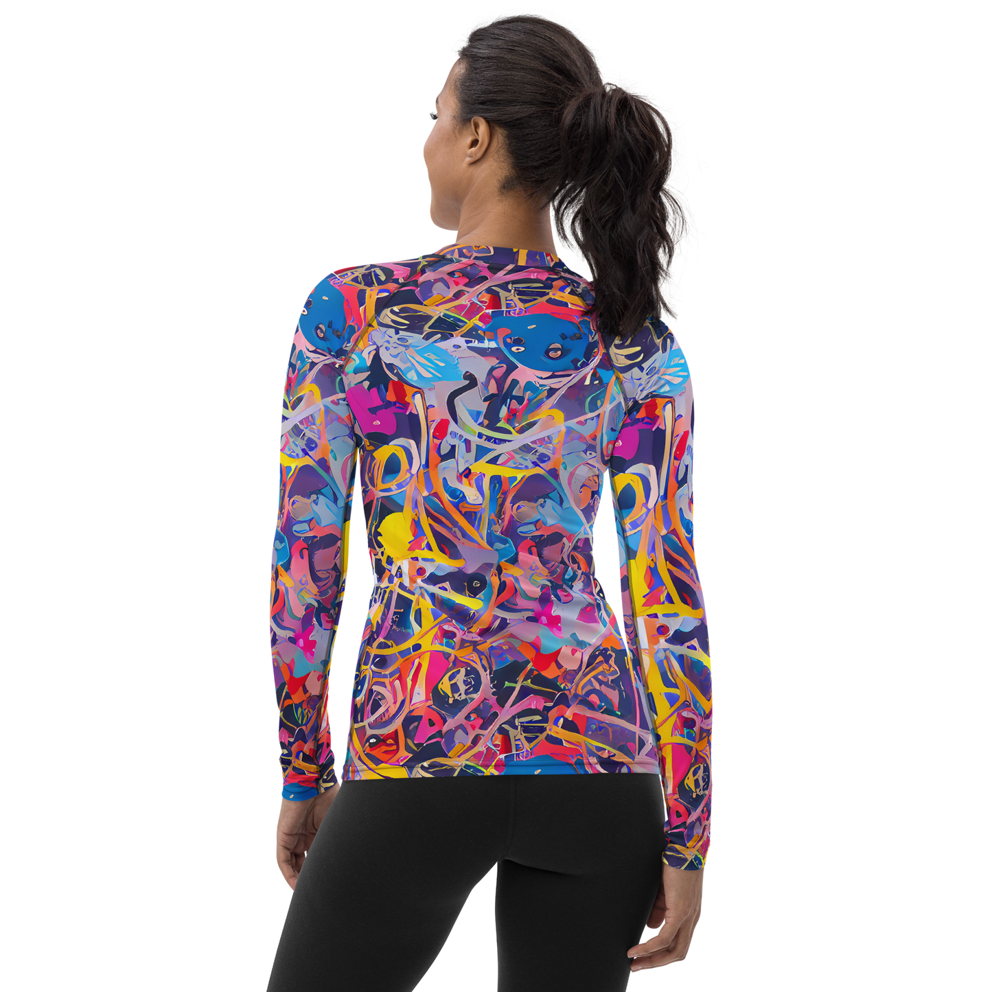 Women's Rash Guard - Vibrant Fusion