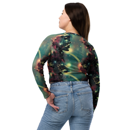 Long Sleeve Crop Top - Galactic Serpent