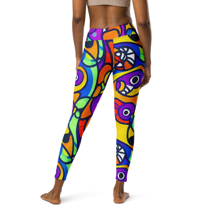 Yoga Leggings - Kaleido Fish