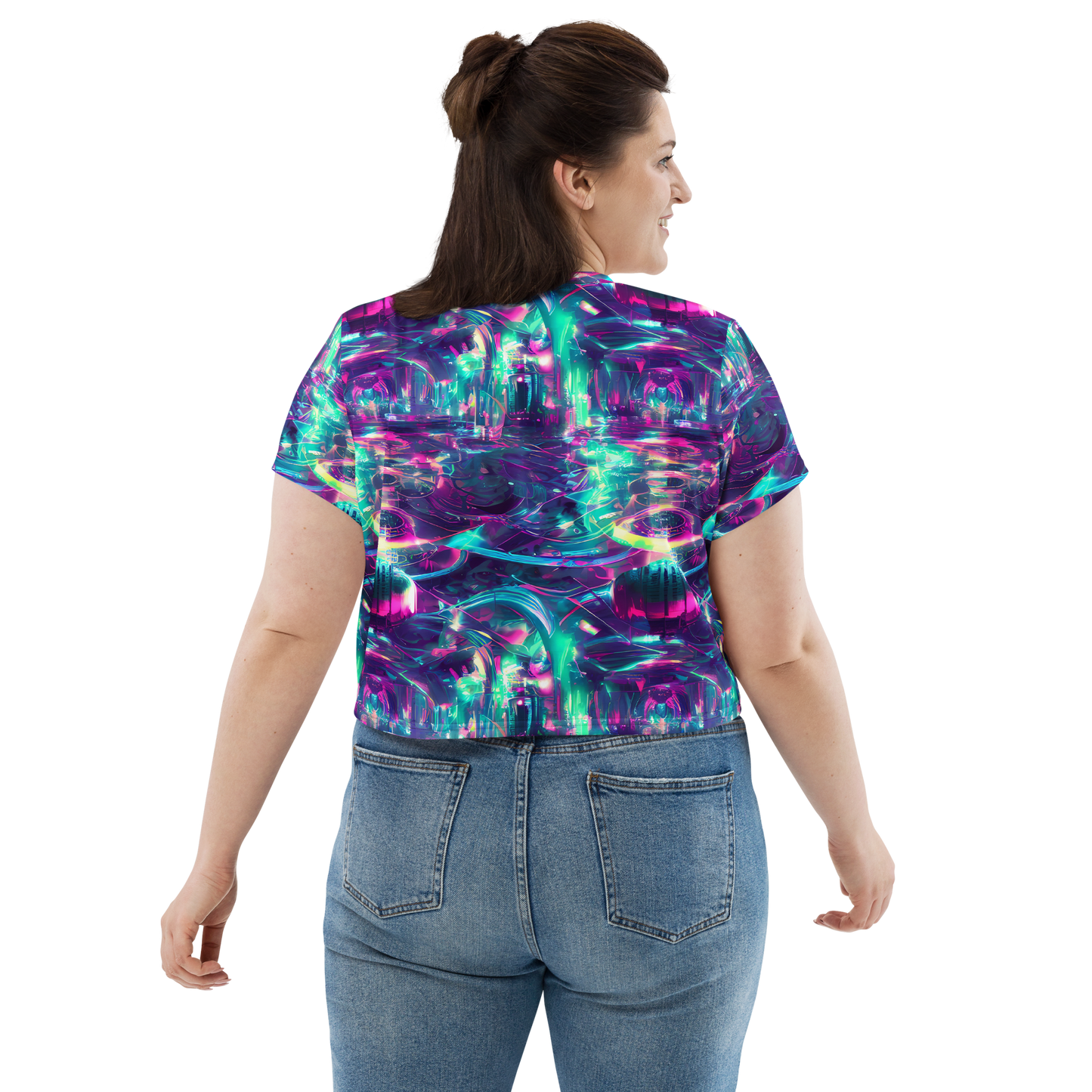 Women's Crop Tee - Synthwave Surge