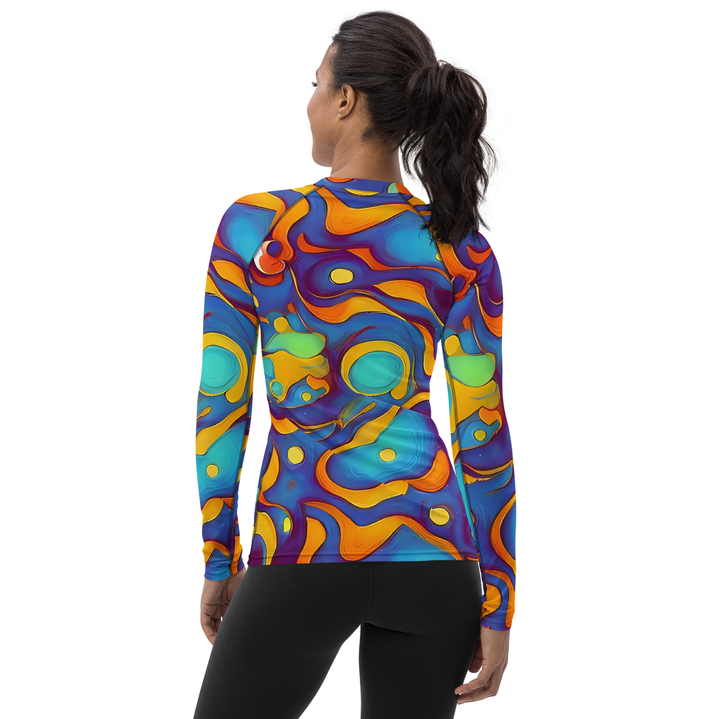 Women's Rash Guard - Pelton Swirl