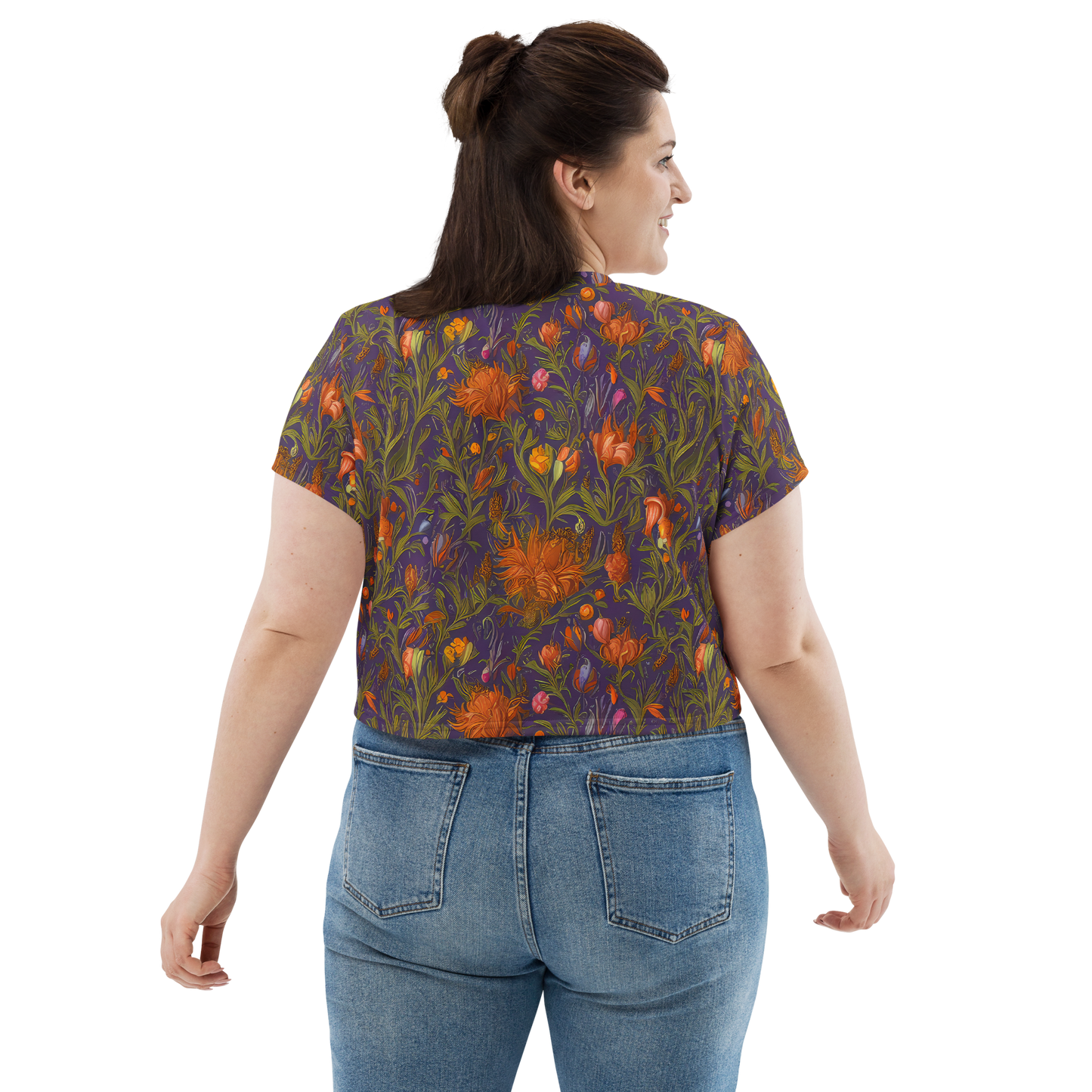 Women's Crop Tee - Botanical Nebula