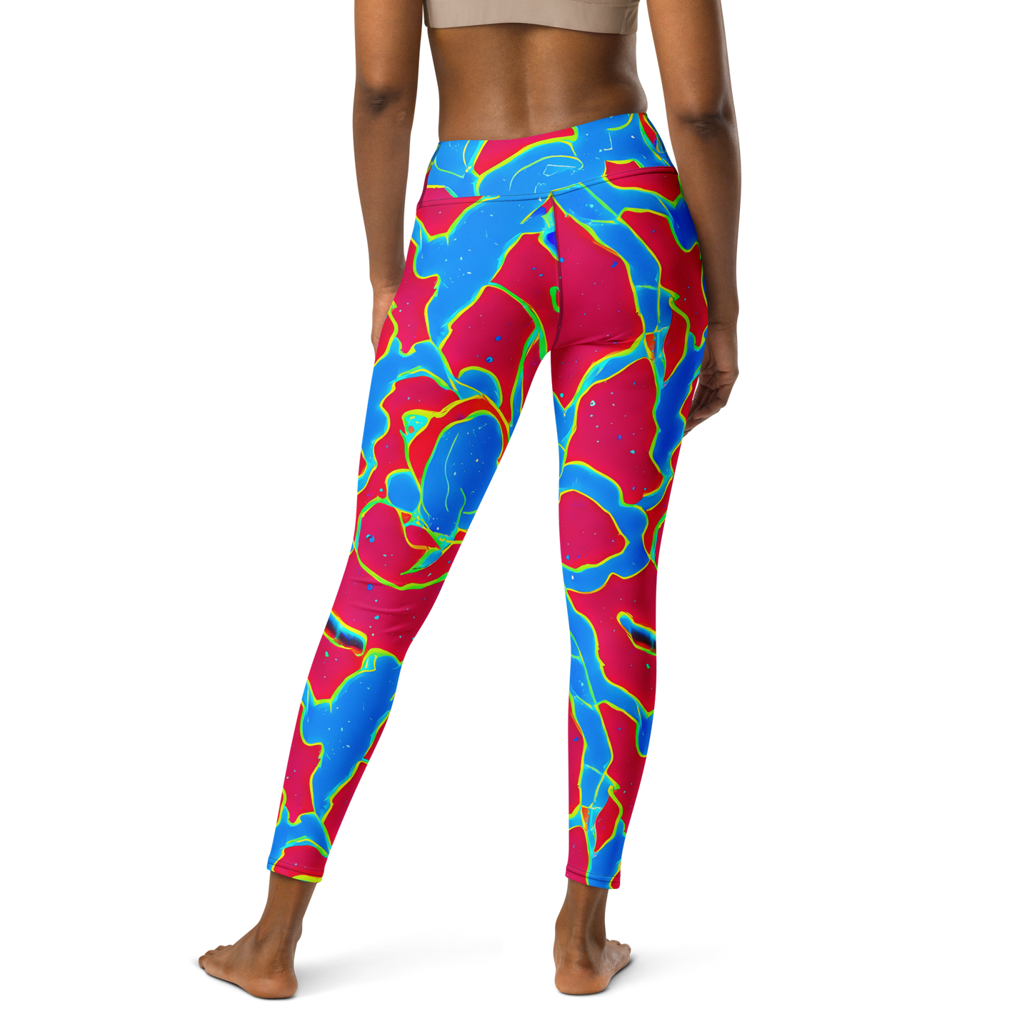 Yoga Leggings - Electric Bloom