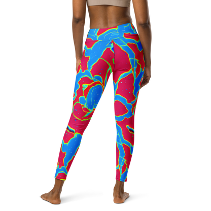 Yoga Leggings - Electric Bloom
